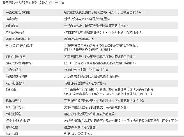 APC BR550G-CN UPS电源