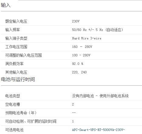 APC SURT5000UXICH UPS电源