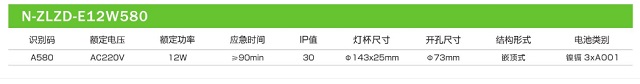 拿斯特大号嵌顶式消防应急天花灯-自电自控系列飞普利斯