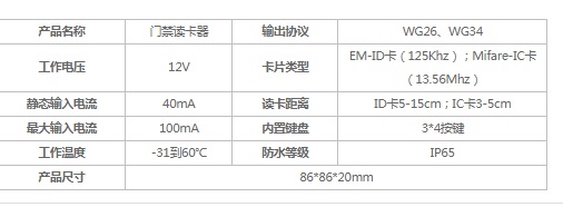 至元门禁读卡器